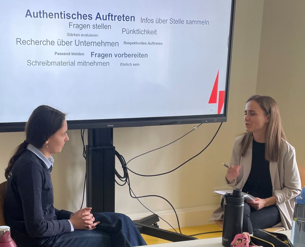 Bewerbungscoaching mit HR-Expertin im V. Jahrgang
